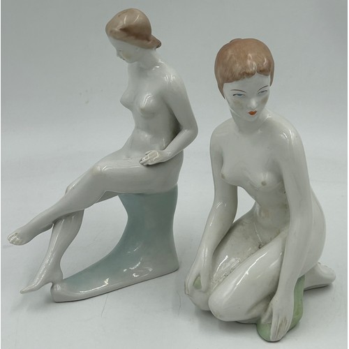 315 - A collection of Continental porcelain female nude figurines comprising three by Wagner & Apel, Lippe... 