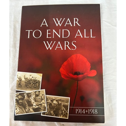 739 - Great Britain coinage to include A War to end All Wars Commemorative set of 4 proof crowns & 1 doubl... 