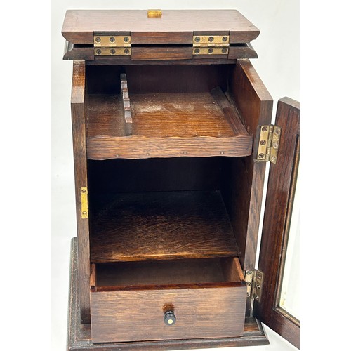 1227 - A miscellany of items to include a Smokers Cabinet 28cm x 21cm x 18cm with drawer, hinged top and gl... 