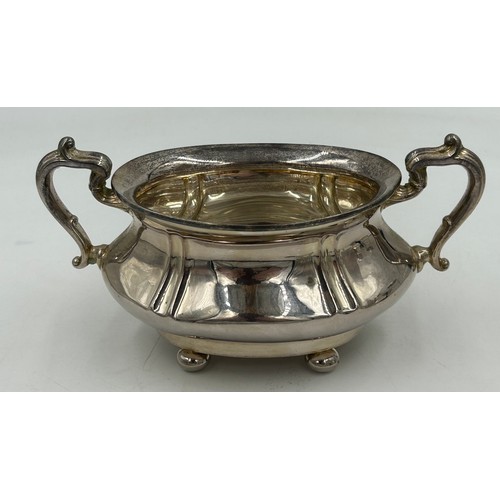 828 - A collection of silver items to include twin handled footed bowl Joseph Gloster Birmingham 1923, sug... 