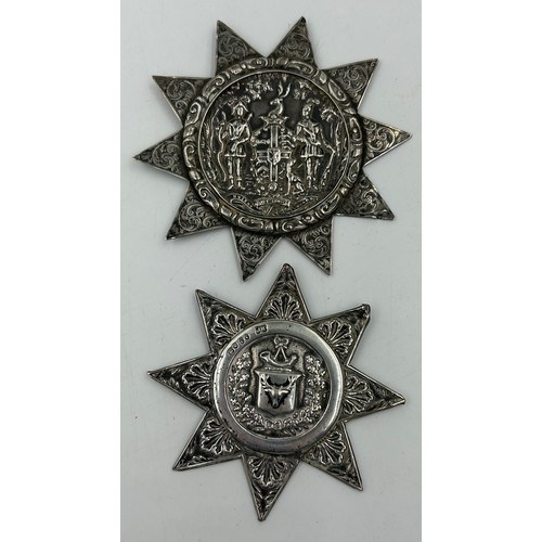 1011 - Two Victorian silver sash badges The Ancient Order of Foresters one marked Birmingham 1855 and the o... 