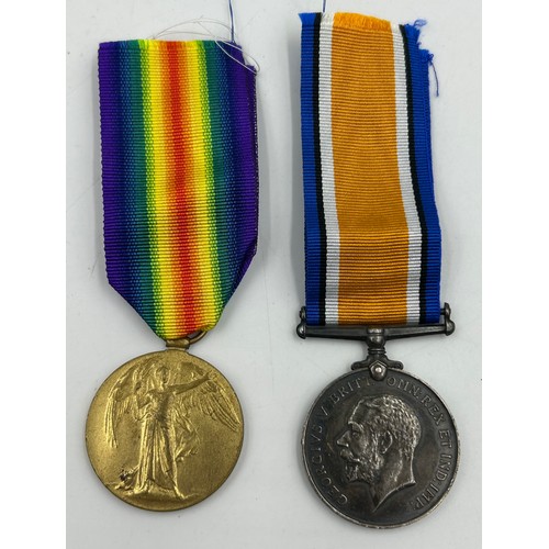 1014 - WW1 Medals in frames British War Medal 1914-1920 & Allied Victory Medal 1914-1919 and RAF badge, 108... 