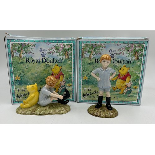 438 - A collection of 14 Royal Doulton Winnie the Pooh figurines to include Eeyore loses a Tail WP15 limit... 