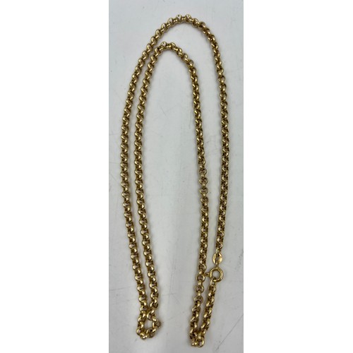 610 - A 9 carat gold chain necklace. Weight 9.9gm. Length 60cm.