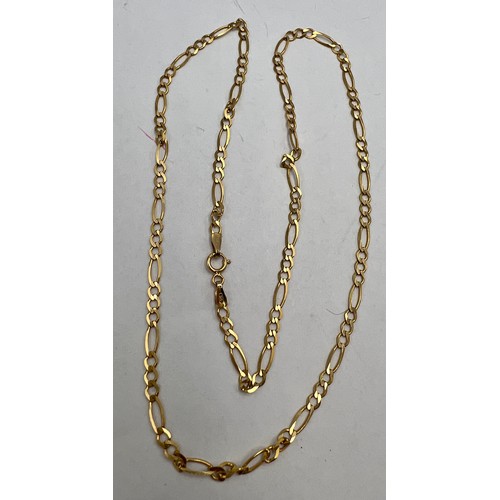 615 - A 9 carat gold chain necklace, 3.2gm, length 44cm.