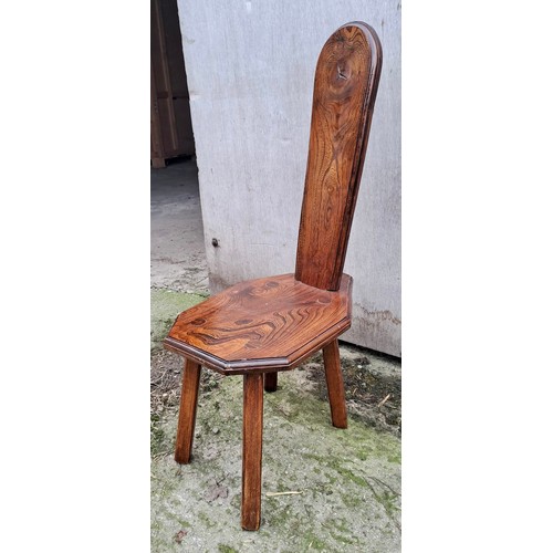 44 - A 19thC elm chair 92cm h x 32cm w x 52cm d.