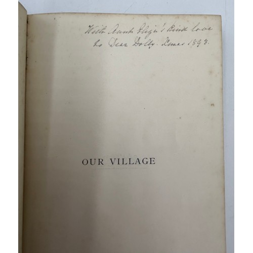 1047 - Victorian gilt tooled book Our Village first edition by Mary Russell Mitford illustrated by Hugh Tho... 