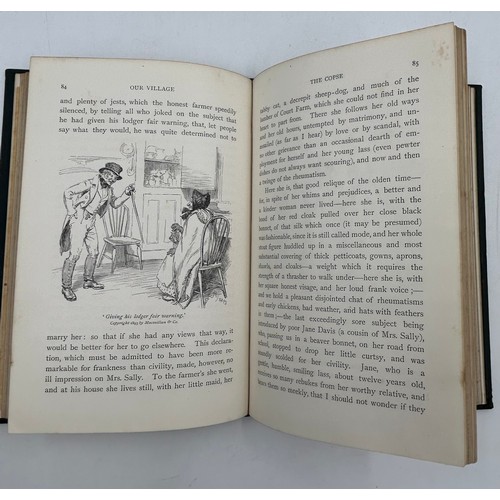 1047 - Victorian gilt tooled book Our Village first edition by Mary Russell Mitford illustrated by Hugh Tho... 