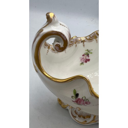 441 - Ceramics to include Meissen shell dish, Coalbrookdale by Coalport chamber stick and a Crown Derby di... 