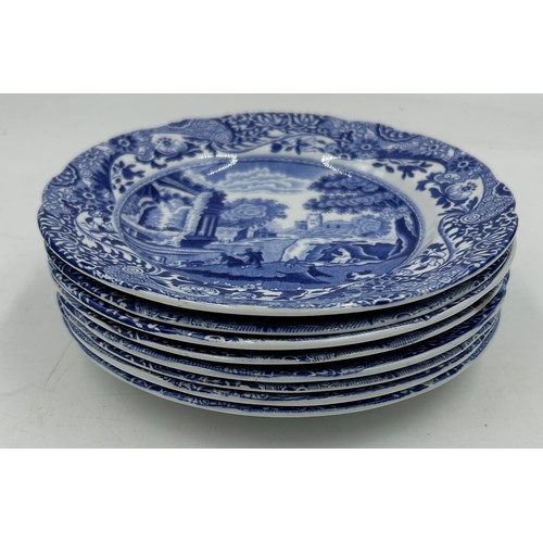 442 - Spode part dinner service with Italian scenes to include 1 x platter measuring 31cm, 8 x 8 x dinner ... 