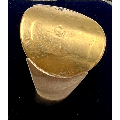 621 - An Edwardian half sovereign mounted on a 9 carat gold shank as a ring. Size Z/1. Weight 6.7gm.