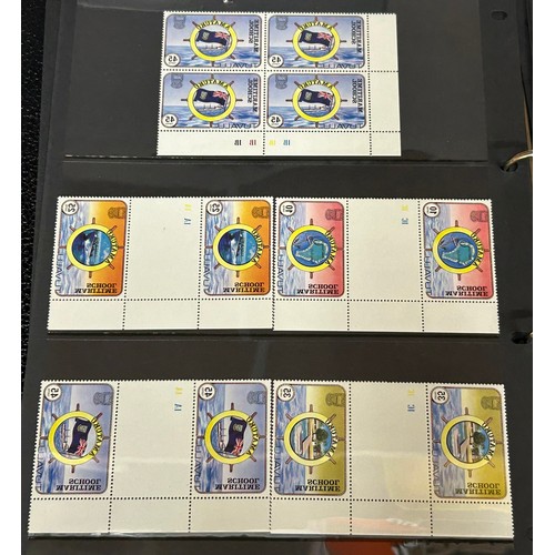 745 - An accumulation of World and GB stamps in 14 albums.
GB mainly 1980's mint in blocks and presentatio... 