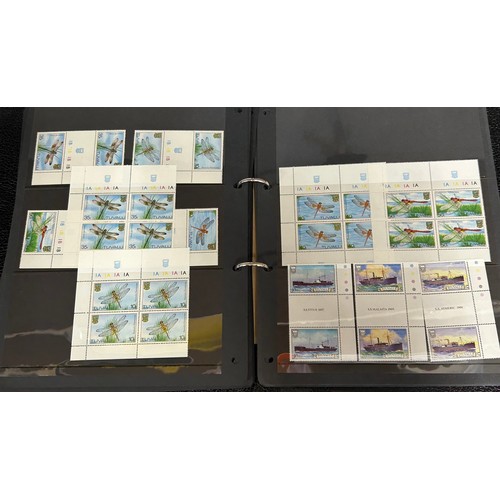 745 - An accumulation of World and GB stamps in 14 albums.
GB mainly 1980's mint in blocks and presentatio... 