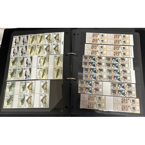 745 - An accumulation of World and GB stamps in 14 albums.
GB mainly 1980's mint in blocks and presentatio... 