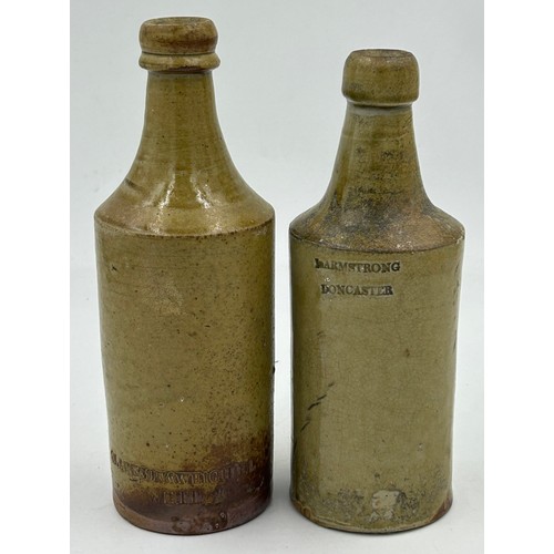 1238 - A collection of stoneware comprising a J.W. Turner, Driffield half gallon flagon, 2 x Victorian port... 