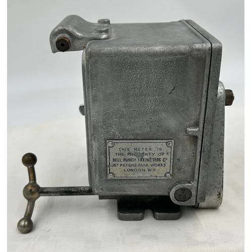 1241 - A Bell Punch Dashboard Model BB taxi meter, St Peters Park Works, London W. 9. With clockwork windin... 