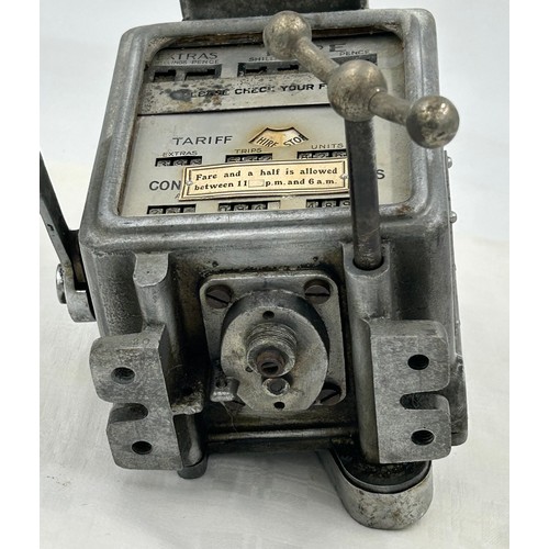 1241 - A Bell Punch Dashboard Model BB taxi meter, St Peters Park Works, London W. 9. With clockwork windin... 