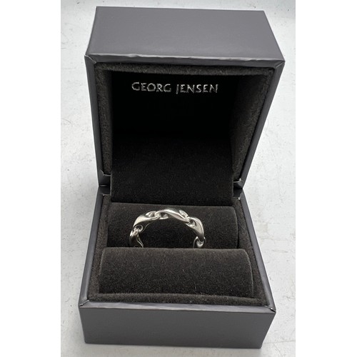 663 - Georg Jensen silver ring from the Reflect collection. Size M. In original presentation box.