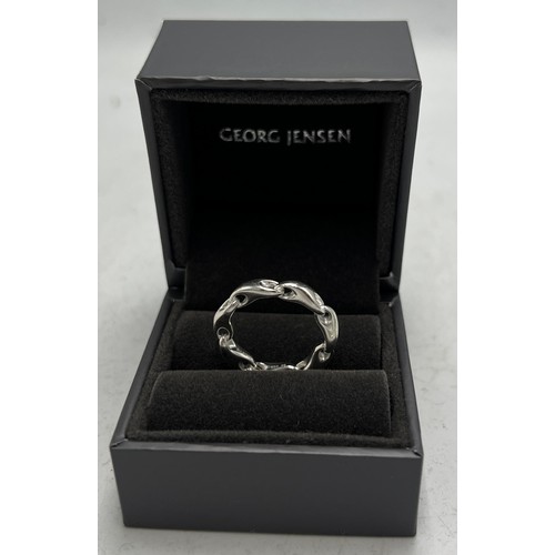 663 - Georg Jensen silver ring from the Reflect collection. Size M. In original presentation box.