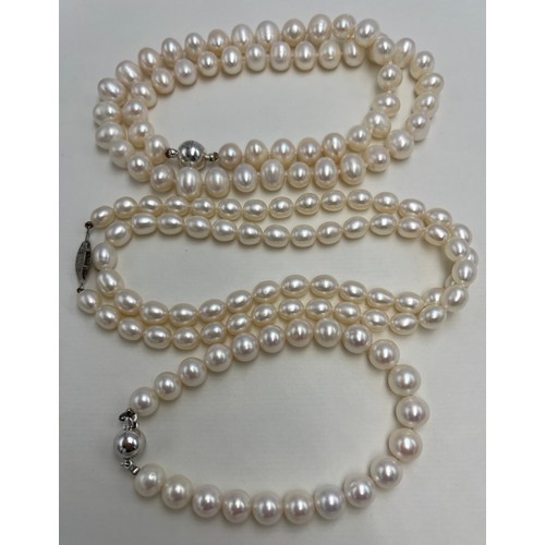 664 - Jewellery to include cultured pearl necklace with magnetic clasp, bracelet with 14 carat white gold ... 