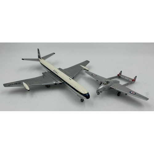 1129 - A collection of Corgi Aeroplanes to include B.O.A.C DH Comet, Vickers Valiant, Avro Vulcan, Vampire,... 