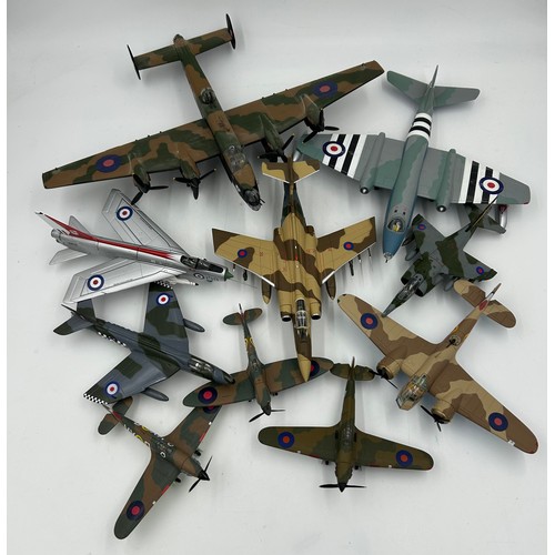 1130 - A collection of Corgi Aeroplanes to include Halifax, Canberra, Buccaneer, Lightning, Blenheim, Hurri... 