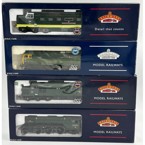 1135 - Bachmann Class 55 Deltic D9004 Queens Own Highlander BR green 32-525, Class 37/0 diesel BR green cen... 