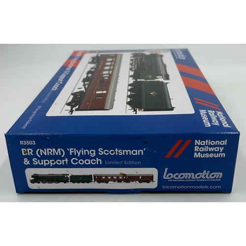 1155 - Hornby Railway R3503 BR (NRM) Flying Scotsman & Support Coach limited edition, (without the certific... 