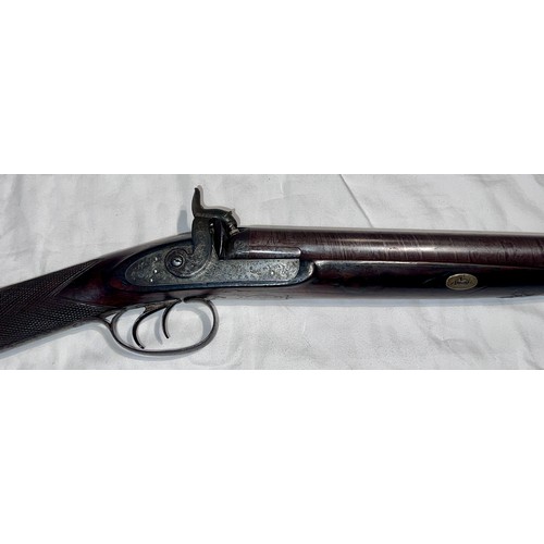 1242 - J C Reilly, 516 High Holburn, London. A double barrelled percussion 10 bore shotgun for wildfowling ... 