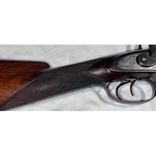 1242 - J C Reilly, 516 High Holburn, London. A double barrelled percussion 10 bore shotgun for wildfowling ... 