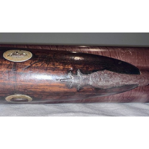 1242 - J C Reilly, 516 High Holburn, London. A double barrelled percussion 10 bore shotgun for wildfowling ... 