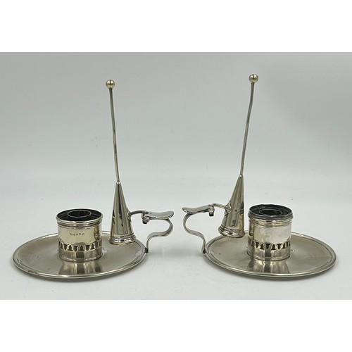 770 - Silverplate items to include a good quality spirit kettle 32cm h, a pair of candle holders with snuf... 