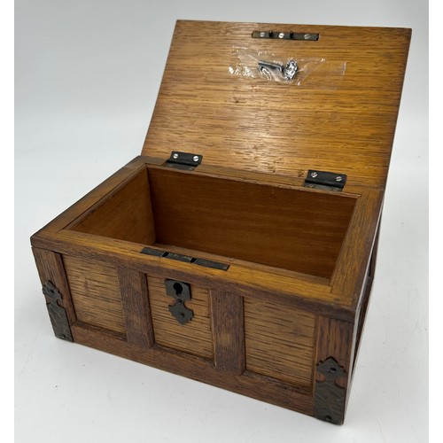 1247 - A miscellany to include a tea caddy on bun feet with twin compartments to the interior and bone knop... 