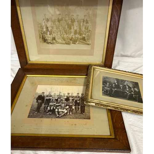 930 - Three late 19thC framed photographs to include Oxford Athletics Football Club 1899-1900 by Ball, 17 ... 