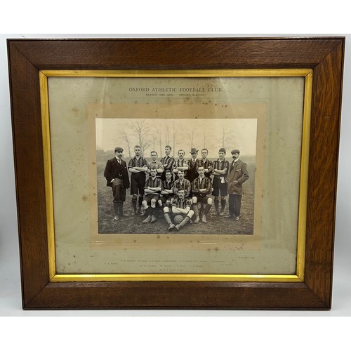 930 - Three late 19thC framed photographs to include Oxford Athletics Football Club 1899-1900 by Ball, 17 ... 