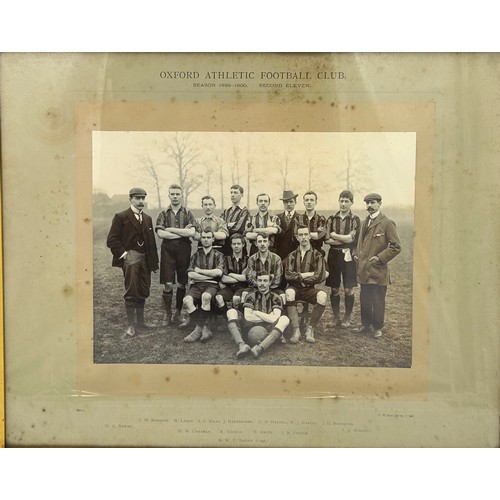 930 - Three late 19thC framed photographs to include Oxford Athletics Football Club 1899-1900 by Ball, 17 ... 