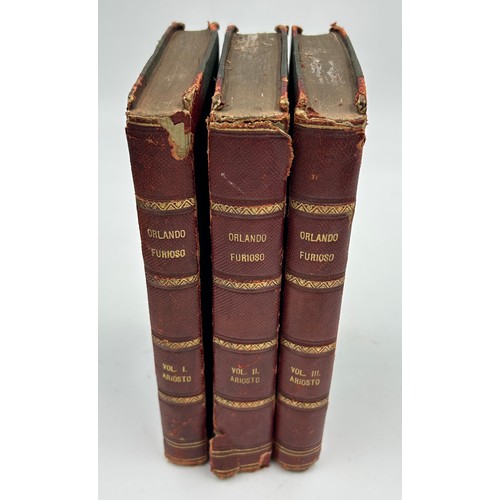 1075 - Orlando Furioso, Lodovico Ariosto Vol I, II, III,, Second Edition London 1832; A Catechism and Confe... 