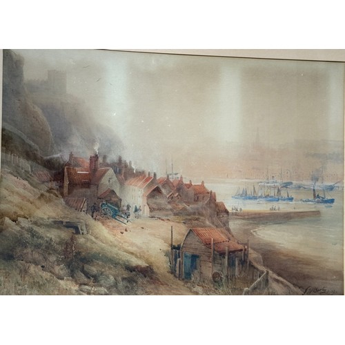 1320 - Frederick William Booty (British 1840-1924) Whitby watercolour, signed lower right and dated 1909.  ... 