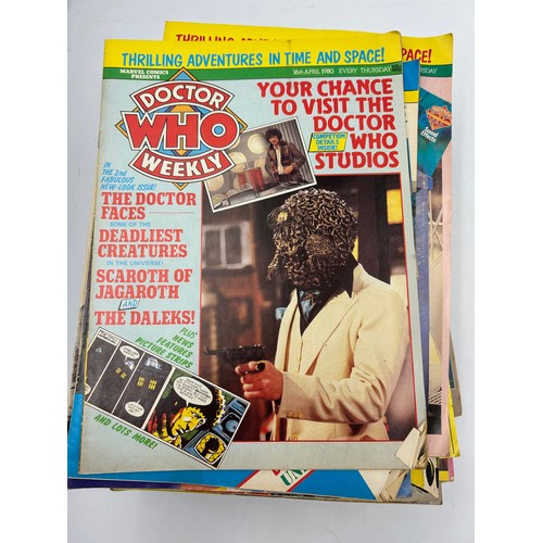 1100 - A large collection of 'Doctor Who Weekly' by Marvel Comics (87 issues) including Nos.5/14/15/19/20/2... 