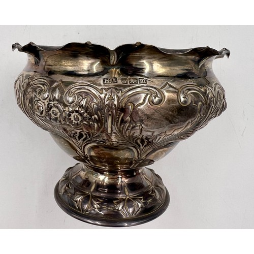 847 - A hallmarked silver pedestal bowl. Sheffield 1904, maker Atkinson Brothers. Weight 263gm.