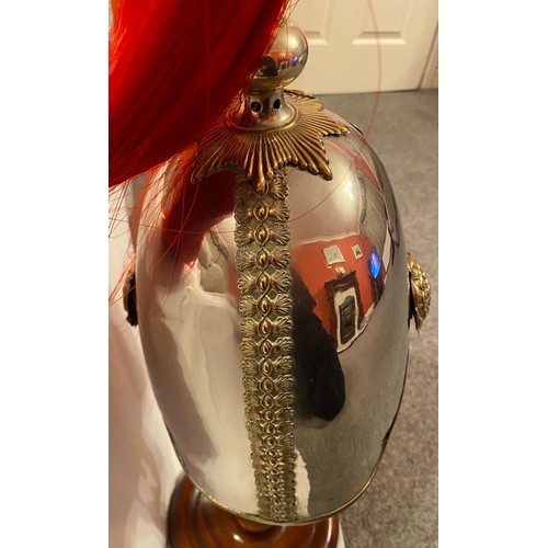 1020 - A fine and original Household Cavalry/Royal Horse Guards helmet. Complete with plume chin strap and ... 