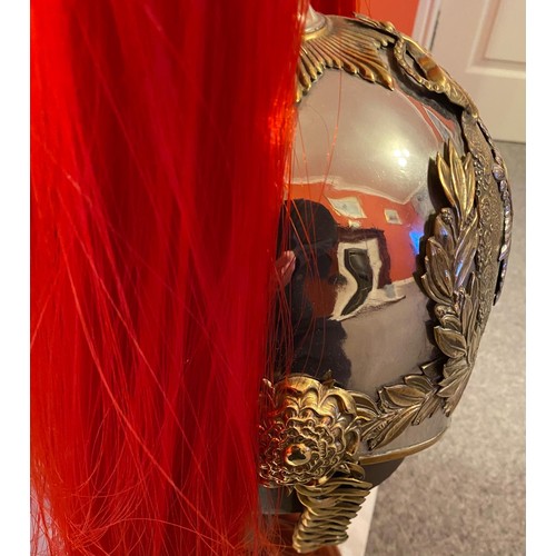 1020 - A fine and original Household Cavalry/Royal Horse Guards helmet. Complete with plume chin strap and ... 