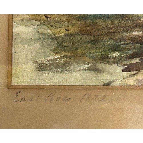 1325 - Two late 19thC watercolours by M. Dawson : 'Whitby Yorks from the sea' signed lower right M. Dawson ... 