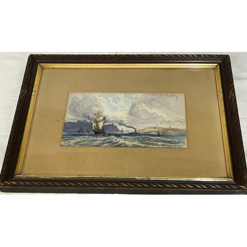 1325 - Two late 19thC watercolours by M. Dawson : 'Whitby Yorks from the sea' signed lower right M. Dawson ... 