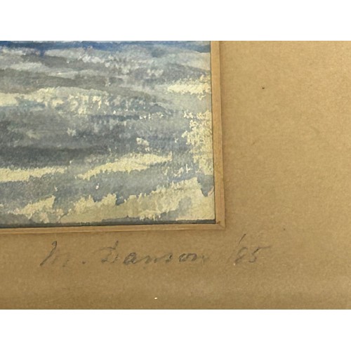 1325 - Two late 19thC watercolours by M. Dawson : 'Whitby Yorks from the sea' signed lower right M. Dawson ... 