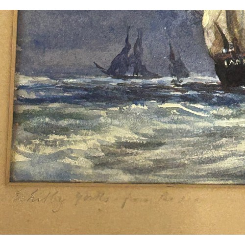 1325 - Two late 19thC watercolours by M. Dawson : 'Whitby Yorks from the sea' signed lower right M. Dawson ... 