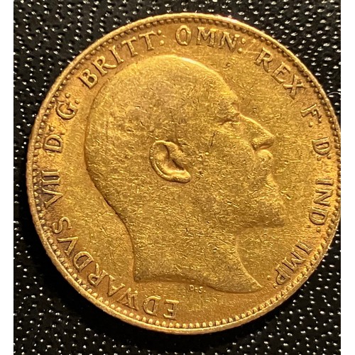 755 - An Edward VII 1908 full sovereign.