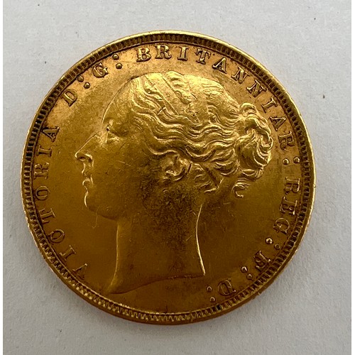 758 - A Victorian 1884 full gold sovereign.