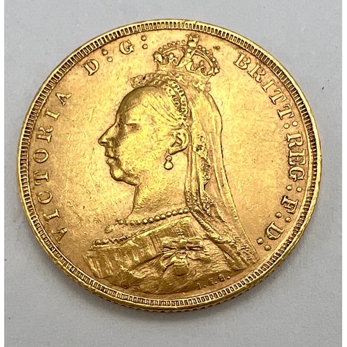 759 - A Victorian 1890 full gold sovereign.