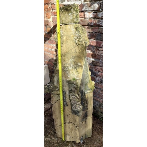 1 - A Yorkshire limestone medieval pinnacle with lead clamps ex Beverley Minster. 14Ocm h. LSTW01.